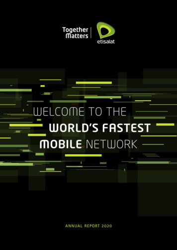Welcome To The World'S Fastest Mobile Network