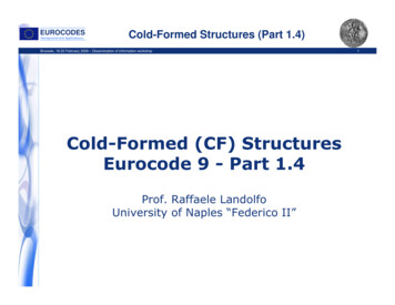 Cold-Formed (CF) Structures Eurocode 9 - Part 1