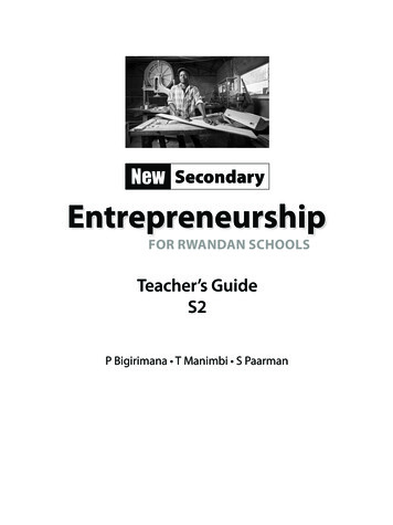 Secondary Entrepreneurship - Rwanda Education Board