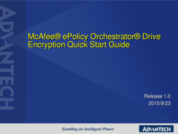 McAfee EPolicy Orchestrator Drive Encryption Quick Start Guide