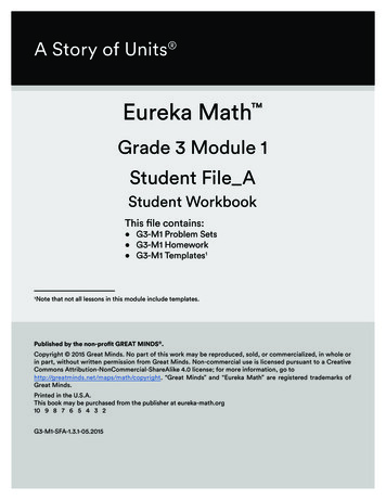 Eureka Module 1 Student Workbook - 3rd Grade Math