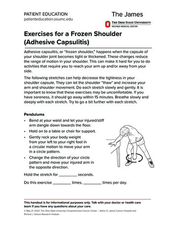 Exercises For A Frozen Shoulder (Adhesive Capsulitis)