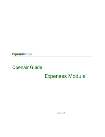 Expenses Module - OpenAir