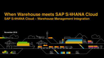 When Warehouse Meets SAP S/4HANA Cloud July 2018