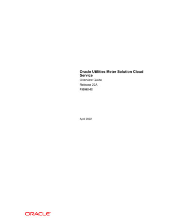 Oracle Utilities Meter Solution Cloud Service