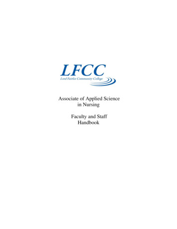 Associate Of Applied Science In Nursing Faculty And Staff Handbook - LFCC