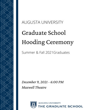 Graduate School Hooding Ceremony