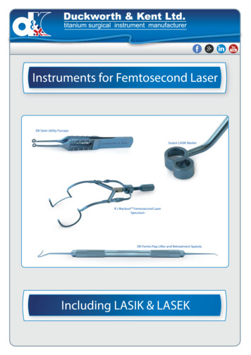 Instruments For Femtosecond Laser