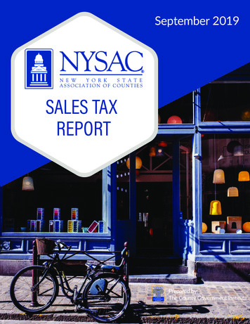 Sales Tax Report - Nysac