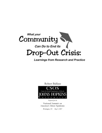 Balfanz, Final Dropout Summit Paper - Johns Hopkins University