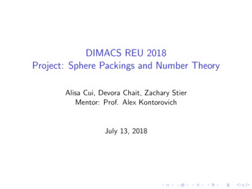 DIMACS REU 2018 Project: Sphere Packings And Number 