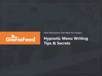 Food Descriptions That Make You Hungry: Hypnotic Menu .