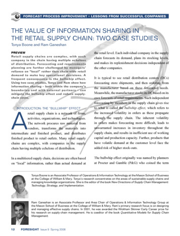 The Value Of Information Sharing In The Retail Supply Chain: Two Case .