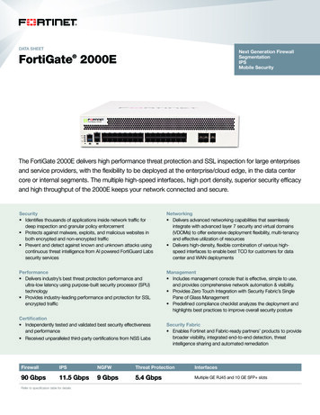 DAT EE Next Generation Firewall FortiGate 2000E Segmentation IPS Mobile .