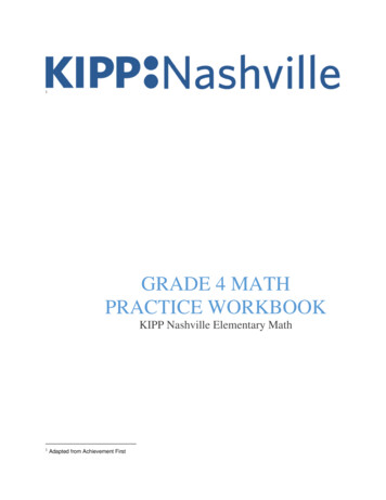 Grade 4 Math Practice Workbook - KIPP Nashville