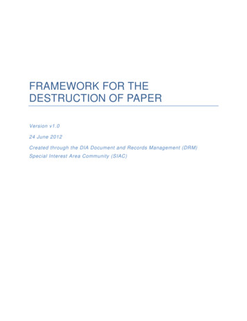Framework For The Destruction Of Paper V1.0