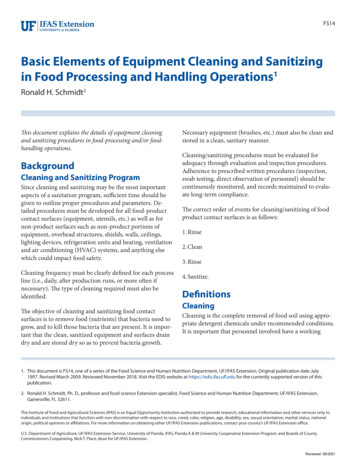 Basic Elements Of Equipment Cleaning And Sanitizing In .