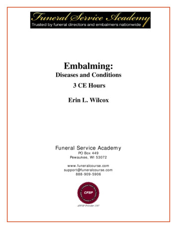 Embalming - Funeral Service Academy