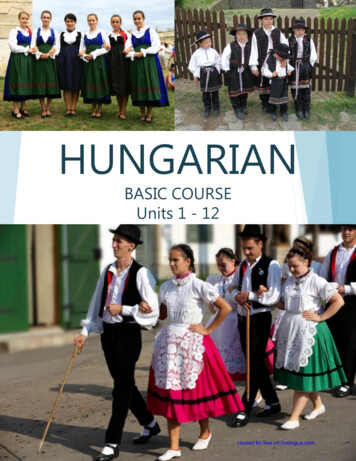 FSI - Hungarian Basic Course - Volume 1 - Student Text