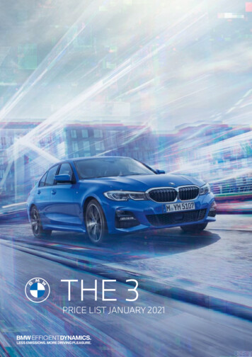PRICE LIST JANUARY 2021 - BMW Cars Website Of BMW 