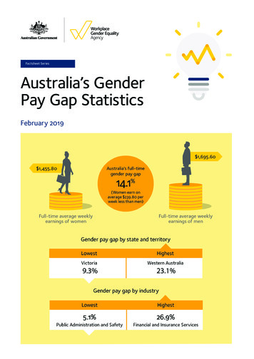 Factsheet Series Australia’s Gender Pay Gap Statistics