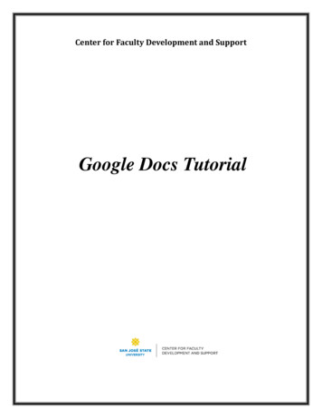 Google Docs Tutorial - San Jose State University