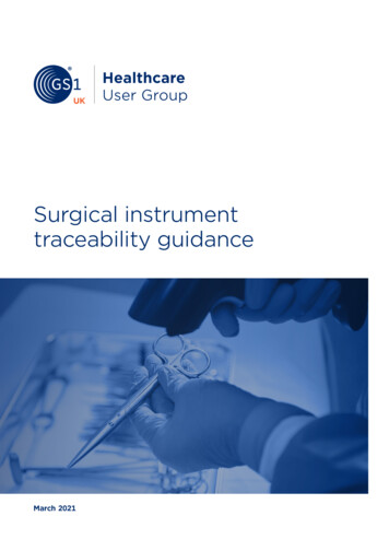 Surgical Instrument Traceability Guidance