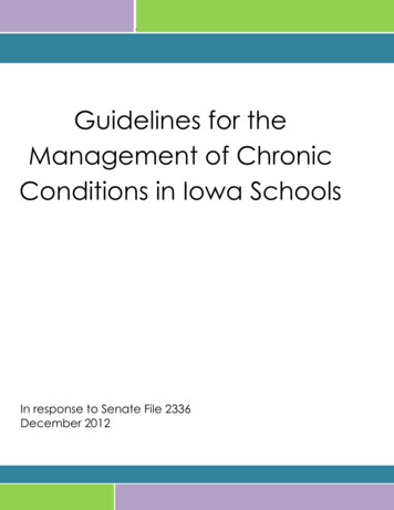 Guidelines For The Management Of Chronic Conditions In .
