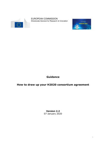 Guidance How To Draw Up Your H2020 Consortium Agreement