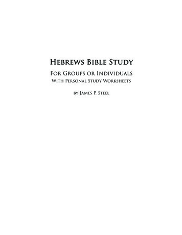 Hebrews Bible Study With Blanks - Standing True