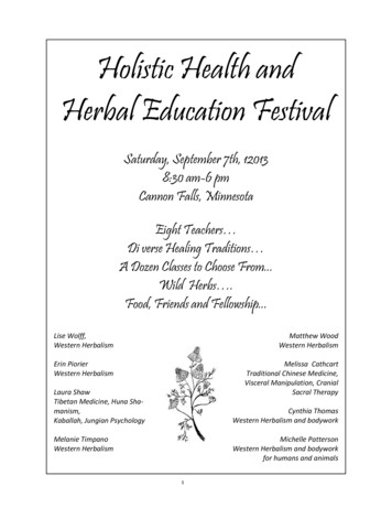 Holistic Health And Herbal Education Festival