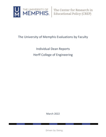 Herff College Of Engineering Dean Report - Memphis.edu