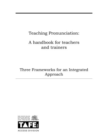 Teaching Pronunciation: A Handbook For Teachers And Trainers