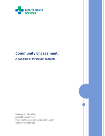 Community Engagement: A Summary Of Theoretical 