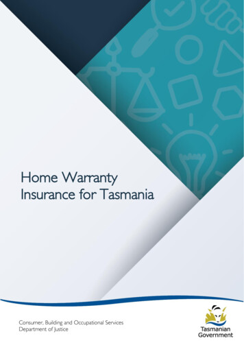 Home Warranty Insurance For Tasmania