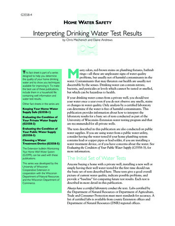 Home Water Safety Interpreting Drinking Water Test Results