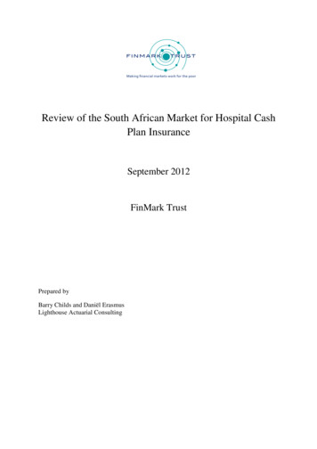 Review Of The South African Market For Hospital Cash Plan .