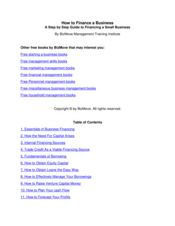 How To Finance A Business - Free Business Books PDF