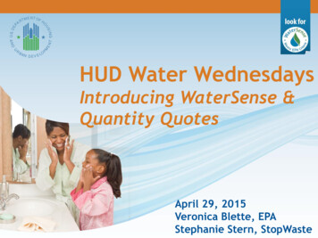 HUD Water Wednesdays