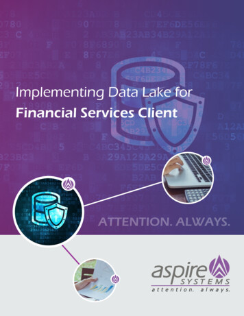 Implementing Data Lake For Financial Services Client - Aspire Sys