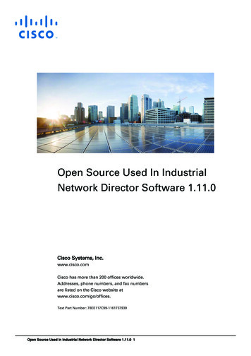 Open Source Used In Industrial Network Director Software 