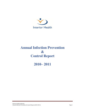Annual Infection Prevention Control Report 2010 2011 - Interior Health