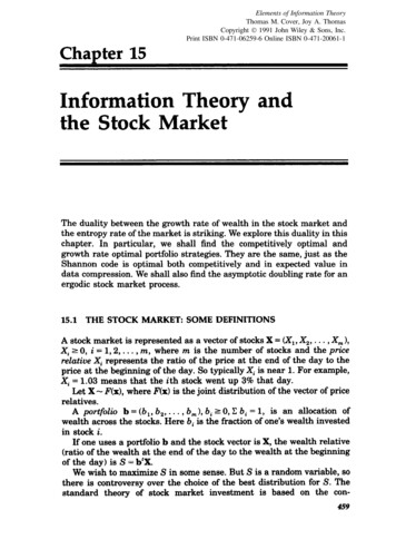 Information Theory And The Stock Market