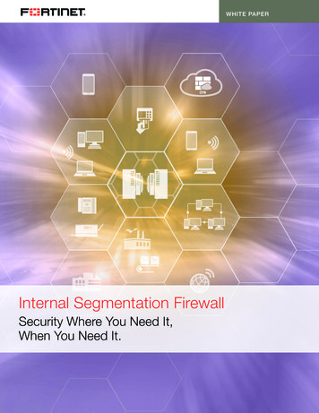 Internal Segmentation Firewall - Manx Technology Group