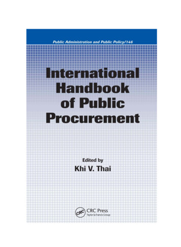 International Handbook Of Public Procurement (Public .