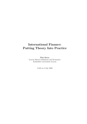 International Finance: Putting Theory Into Practice