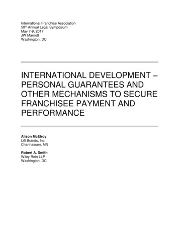 International Development Personal Guarantees And Other Mechanisms To .
