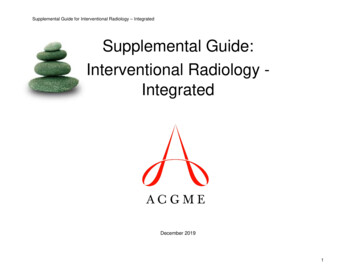 Supplemental Guide: Interventional Radiology - 