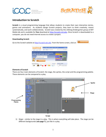 Introduction To Scratch - University Of Alabama At 