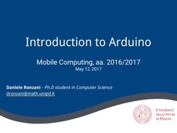 Introduction To Arduino - Dipartimento Di Matematica .